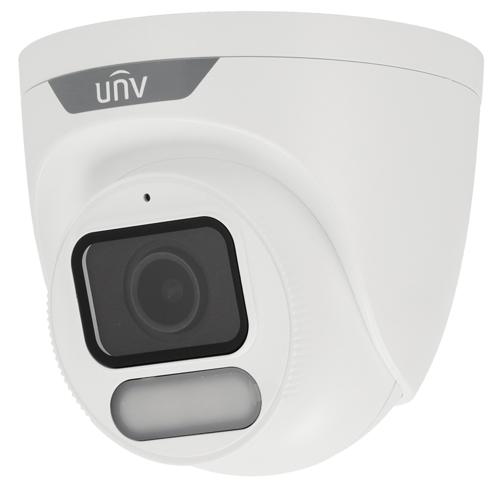 Cámara de seguridad domo IP Uniview para control de accesos.